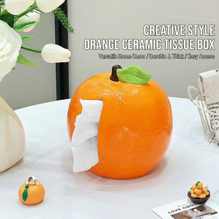 Orange-Shaped Tissue Box