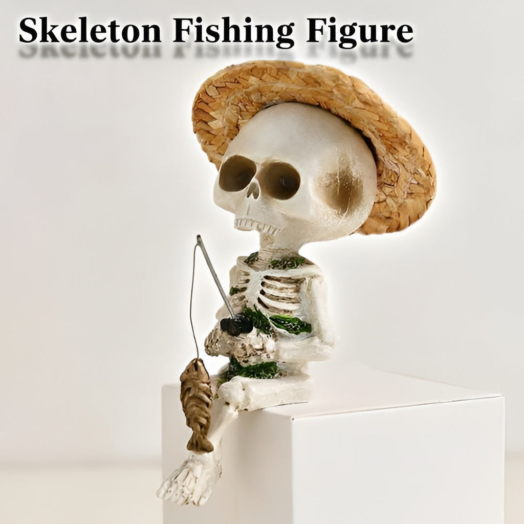 Skeleton Fishing Figure